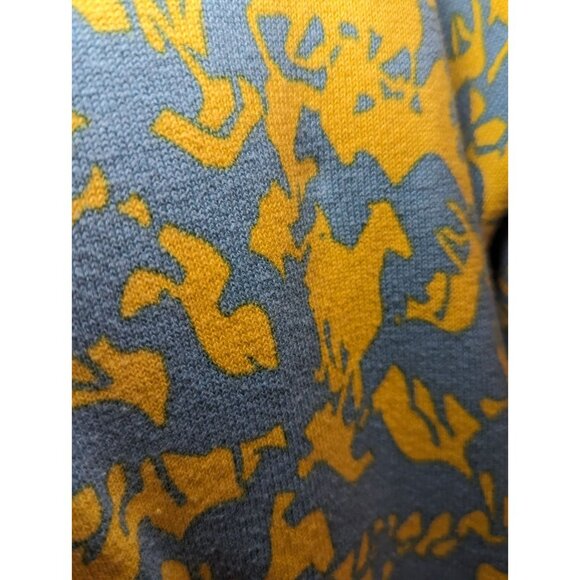 Sundance Free Spirit Horse Print Cardigan Yellow Blue Size Medium Cotton Button - Picture 3 of 10